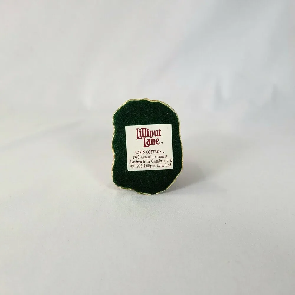 Vintage Lilliput Lane Robin Cottage 1993 Christmas Ornament House Cottagecore
